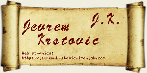 Jevrem Krstović vizit kartica